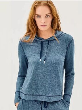 Lilly Pulitzer UPF 50+ Asena Blue Hoodie Low Tide x Tangie Teal 016867 NWT Sz M